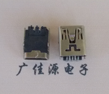 新疆MINI USB前两脚插座 90度卧式 端子DIP针脚定义