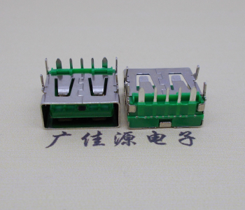 新疆5A大电流 快充接口 USB5p绿胶芯 常规母座