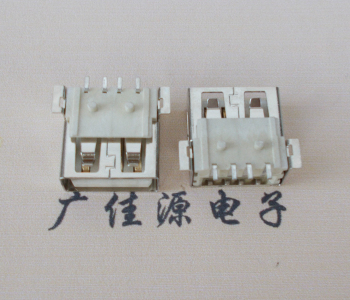新疆USB AF方形脚 贴片母座 1.0/1.2柱子直边接口