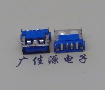 新疆AF短体10.0接口 蓝色胶芯 直边4pin端子SMT