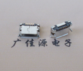 新疆Micro USB卷口 B型(无柱）插板脚间距6.4普通端子