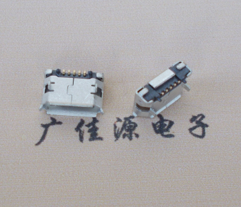 新疆Micro USB 5pin接口 固定脚距6.4插板有柱卷边