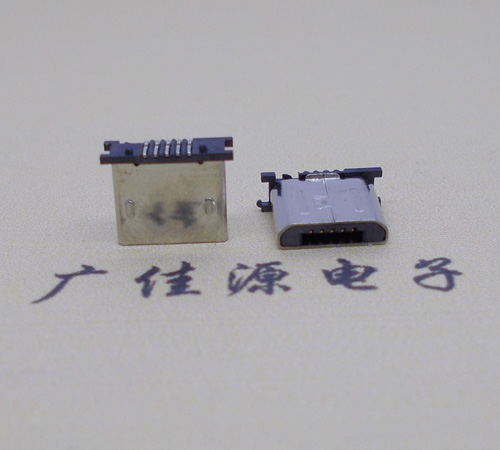 新疆MICRO USB 5P公头短体5.6mm立贴带柱无卡勾