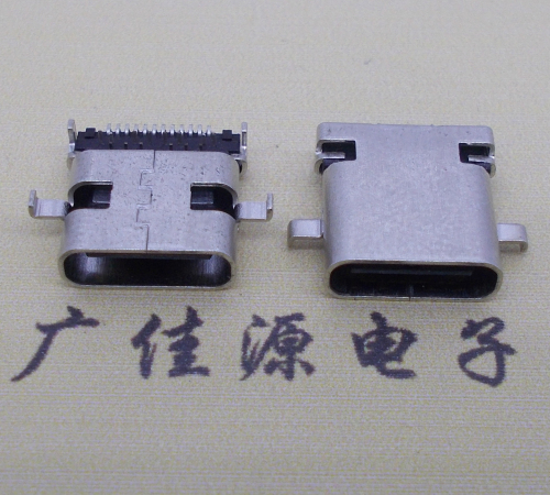 新疆卧式type-c24p母座沉板1.1mm前插后贴连接器