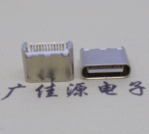 新疆type-c24p母座短体6.5mm夹板连接器