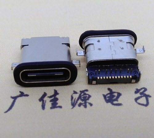 新疆 卧式type-c16p母座前插后贴 type-c接口 type-c连接器